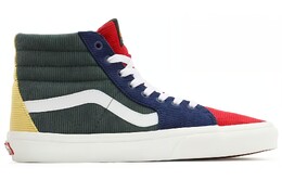 Кроссовки Vans Unisex Mixed Corduroy SK8-HI High-Top Sneakers Green/Blue/Red vn0a5krh94m