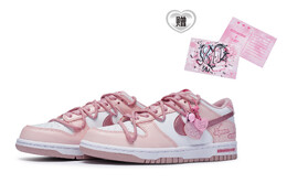 Кроссовки Nike Dunk Skateboard Shoes Women's Low-Top White, белый do6485-600(team80-女款粉兔日记) | chalk white