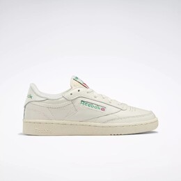 Винтажные кроссовки Club C 85 Reebok, мультиколор 100007797 | chalk / alabaster / glen green