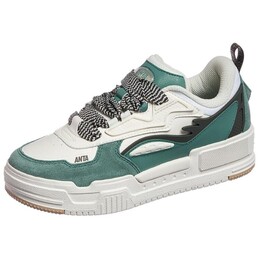 Кроссовки Anta Skateboarding Shoes Women's Low-top White/Green, коричневый 122418041-2 | white-green-brown