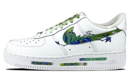 Кроссовки Nike Air Force 1 Skateboard Shoes Women's Low-Top White Blue/Green dh2920-111