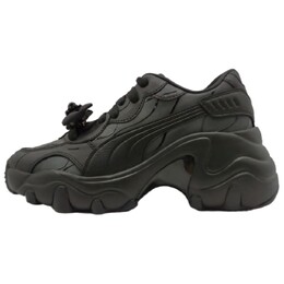 Кроссовки Pulsar Wedge Chunky женские низкие, черный - серебряный Puma 400973-01 | black - silver