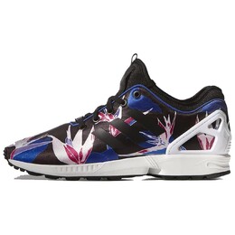 Кроссовки Adidas ZX Flux Floral Blue Blue, черный b34467 | black/hyper royal/chrome