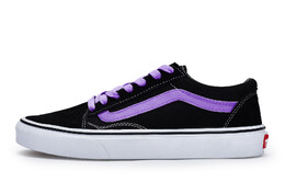 Кроссовки Vans Old Skool Skateboarding Shoes Unisex Low-top Black/Purple, фиолетовый vn000d3hy28(team80-夜里无云紫s-box) | black/purple
