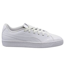 Белые лакированные женские низкие кроссовки на шнуровке Basket Crush Puma, белый 3776888 | weiß