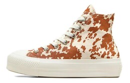 Chuck Taylor All Star женские кроссовки на платформе с высоким тиснением «животное» Converse, коричневый/белый a10141c | brown/white