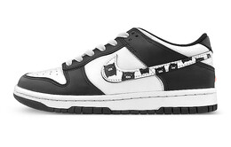 Кроссовки Nike Dunk Skateboard Shoes Women's Low-Top White cw1590-100(team40-gs鸳鸯黑白猪黑白) | black