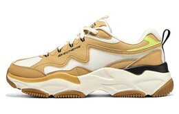 Кроссовки женские толстые низкие коричневые/белые Skechers 896157-nttn