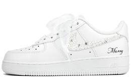 Кроссовки для скейтбординга Air Force 1 женские, низкие, белый Nike 315122-111(team18-璀璨珍珠) | white