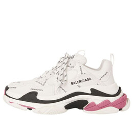 Кроссовки triple s sneaker 'allover logo white pink' Balenciaga, белый 524039w2fa49155 | allover logo white pink