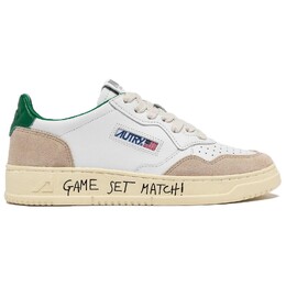 Кроссовки Autry Medalist Skateboarding Low-top, белый/бежевый/зеленый aulw-ma05 | off white green