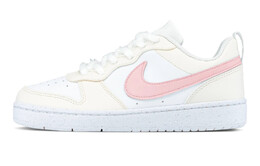 Кроссовки Nike Court Borough Skateboarding Shoes Women's Low-top White/pink, слоновая кость bq5448-100(team321-奶油樱花） | ivory