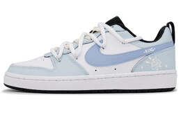 Кроссовки Nike Court Borough Skateboard Shoes Women's Low-Top Blue White, синий bq5448-115(team512-女款情怀王子) | blue with white lettering