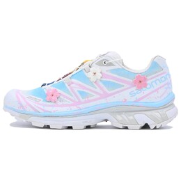 Кроссовки XT-6 унисекс с низким верхом белый/синий/розовый Salomon 412529(team335-粉色花迹) | pink/blue