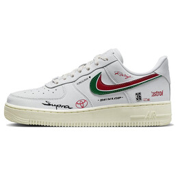 Кроссовки Nike Air Force 1 Skateboarding Shoes Women's Low-top White/Red/Green, белый/красный/зеленый dr9503-100(team366-超凡赛车手) | white/red/green