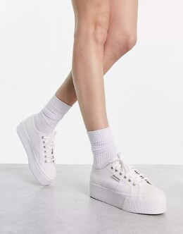 Белые кроссовки на платформе Superga 2790 126331235 | white