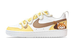 Кроссовки Nike Court Borough Skateboarding Shoes Women's Low-top Brown, желтый bq5448-100（team357-贪睡小熊) | yellow