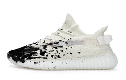 Кроссовки Adidas Yeezy Boost 350 V2 Lifestyle Shoes Unisex Low-top Black, белый/черный hq6316(team80-男女同款霜墨幻彩s-box） | white/black