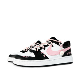 Кроссовки Nike Court Borough Skateboard Shoes Women's Low-Top Pink bq5448-115(team-288ok喵女款黑粉) | core black / cloud white / team shock pink 2