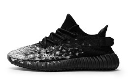 Кроссовки Adidas Yeezy Boost 350 V2 Lifestyle Shoes Unisex Low-top White, черный/белый hq4540(team80-男女同款暗黑白绽s-box) | black/white