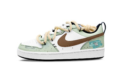 Кроссовки Nike Court Borough Skateboarding Shoes Women's Low-top Brown/white/green, зеленый bq5448-115(team459-女款纸飞机梦) | green/white