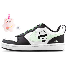Кроссовки Nike Court Borough Skateboarding Shoes Women's Low-top Green, черный bq5448-115(team373-胖达绿) | black