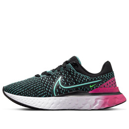 Кроссовки react infinity run flyknit 3 Nike, черный dd3024-003 | black/dynamic turq/pink prime