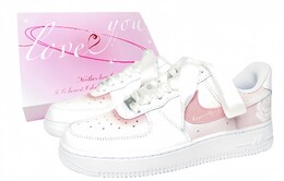 Кроссовки Nike Air Force 1 Skateboard Shoes Women's Low-Top White Pink, белый dd8959-100(team74-玫瑰花语sbox) | chalk white