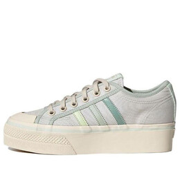 Кроссовки nizza platform Adidas, бежевый gx4605 | cream/green