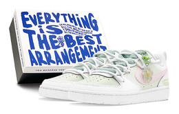 Кроссовки Nike Court Borough Skateboard Shoes Women's Low-Top Pink bq5448-100(team88-粉染绿夏s-box) | pink delight/puma green