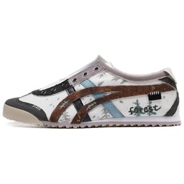 Кроссовки Onitsuka Tiger MEXICO 66 Lifestyle Shoes Unisex Low-top White/Blue/Red, коричневый d3k0n-0143(team54-迷幻森林） | brown