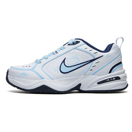Кроссовки Nike Air Monarch 4 Chunky Sneakers Unisex Low-top White/blue/black, белый/синий 415445-102(teamfive-蓝童话镇) | white/blue