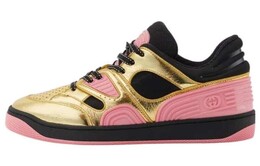 Кроссовки женские Gucci Basket, черный / золотой / розовый 725905 aabb8 8047