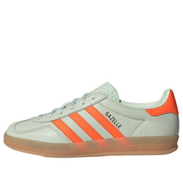 Кроссовки газель для помещений Adidas, зеленый if6982 | linen green/solar orange/gum