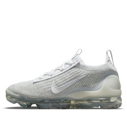 Кроссовки air vapormax 2021 flyknit Nike, белый dc4112-100 | white/pure platinum/metallic silver