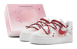 Кроссовки Nike Air Force 1 Skateboarding Shoes Women's Low-top White, красный dh2920-111(teams2-红色情书女s-box) | brick red