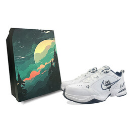 Кроссовки Nike Air Monarch 4 Chunky Sneakers Unisex Low-top Black/white, белый 415445-102(team76-调皮小猫s-box) | white
