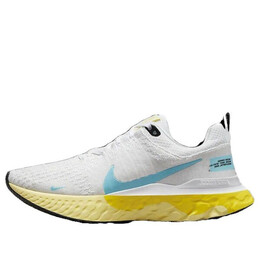 Кроссовки react infinity run flyknit 3 Nike, белый dz3016-102 | white/blue/yellow