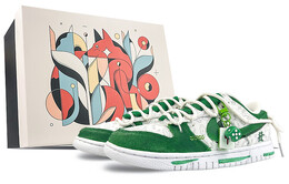 Кроссовки Nike Dunk Skateboard Shoes Women's Low-Top White dj9955-100(team40-国粹麻将绿sbox) | light green
