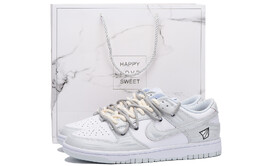 Кроссовки Nike Dunk Skateboarding Shoes Unisex Low-top White, светло-серый hf0730-160(team59-男女同款纸飞机sbox) | light gray