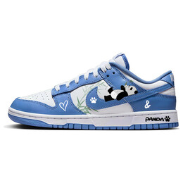 Кроссовки Nike Dunk Skateboarding Shoes Unisex Low-top Blue/white, белый/синий dv0833-400(team56-熊猫1) | white/blue