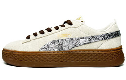 Кроссовки Puma Smash Platform Skateboarding Shoes Women's Low-top Beige/silver/brown, серебряный 366488-03(team285-女款舞东风) | silver