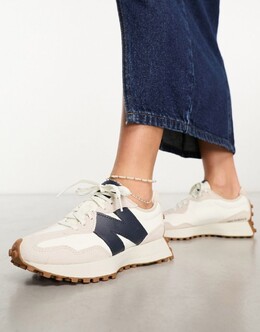 Кроссовки New Balance 327 кремового/темно-белого цвета 104600882 | off white/navy