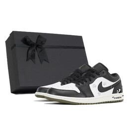 Кроссовки Air Jordan 1 Vintage Basketball Shoes Unisex Low-Top Black 553558-092(team210-趴趴小熊s-box) | white