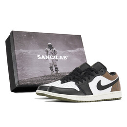 Баскетбольные кроссовки Air 1 Vintage Unisex Low-Top Brown/White Jordan 553558-092(team210-荒漠之地s-box) | coffee