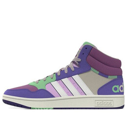 Кроссовки neo hoops 3.0 mid Adidas, фиолетовый h03748 | purple / pink / mint green
