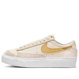 Кроссовки блейзер низкая платформа Nike, бежевый dj0292-113 | beige/gold