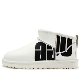 Кроссовки классические ультра мини сломанный логотип Ugg, белый 1129270-pdwh | white/black