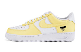 Кроссовки Nike Air Force 1 Skateboarding Shoes Women's Low-top Yellow, светло-желтый dd8959-100(team5-女款流墨) | light yellow