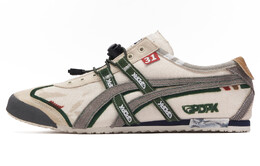 Кроссовки Onitsuka Tiger Lifestyle Shoes Unisex Low-top Beige/Green/Brown, зеленый 1183a360-205(teamh-男女款飞驰s-box) | beige/green/taupe